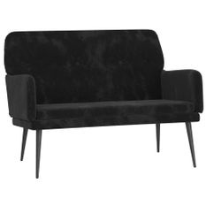 Banc Noir 108x79x79 cm Velours