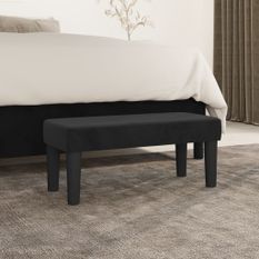 Banc Noir 70x30x30 cm Velours