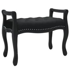 Banc Noir 80x45x60 cm Velours