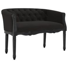 Banc Noir 98x56x69 cm Velours