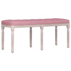 Banc Rose 110x40x49 cm Velours