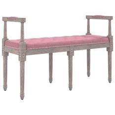 Banc Rose 110x40x70 cm Velours