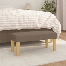 Banc Taupe 70x30x30 cm Tissu