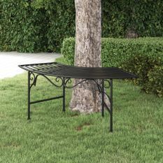 Banc tour d'arbre 113 cm Noir Acier