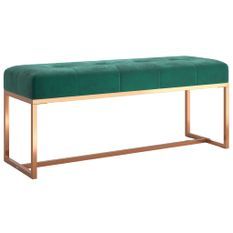 Banc Vert foncé 110x36x45 cm Velours