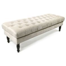 Banquette capitonnée velours taupe Bluddy