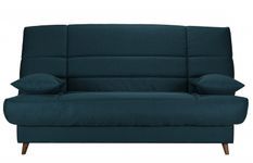 Banquette Clic-clac tissu 130x190 cm matelas Bultex 14 cm avec rangement Boky