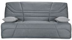 Banquette clic clac tissu 130x190 cm matelas Starbed 13 cm avec coffre de rangement Raka