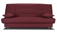 Banquette Clic-clac tissu 130x190 cm matelas Starflex 13 cm avec rangement Folken