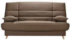 Banquette Clic-clac tissu 130x190 cm matelas Starflex 13 cm avec rangement Kalix