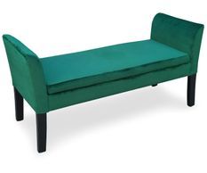 Banquette coffre velours vert Iliana 114 cm