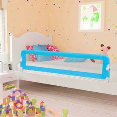 Barrière de sécurité de lit enfant Bleu 180 x 42 cm Polyester