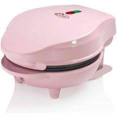 Bestron Mini gaufrier pour gaufres classiques, Petit gaufrier avec revetement anti-adhésif, Design rétro, 550 Watts, Couleur: rose