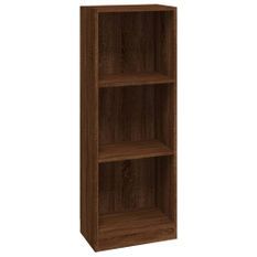 Bibliothèque 3 niveaux Chêne marron 40x24x109cm Bois ingénierie