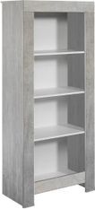 Bibliothèque 4 niveaux bois gris et blanc Nordic Driftwood