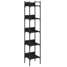 Bibliothèque à 4 niveaux noir 35x30x174 cm bois d'ingénierie