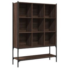 Bibliothèque chêne marron 102x30x141,5 cm bois d'ingénierie