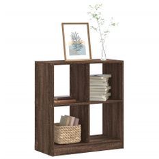 Bibliothèque chêne marron 68,5x32x75 cm bois d'ingénierie