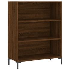 Bibliothèque chêne marron 69,5x32,5x90 cm bois d'ingénierie