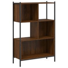 Bibliothèque chêne marron 72x28x109 cm bois d'ingénierie