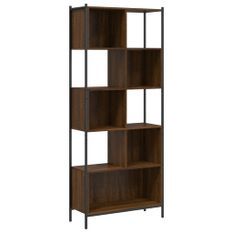 Bibliothèque chêne marron 72x28x172 cm bois d'ingénierie