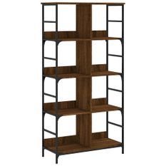 Bibliothèque chêne marron 78,5x33x153 cm bois d'ingénierie