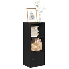 Bibliothèque chêne noir 31x24x77 cm bois d'ingénierie