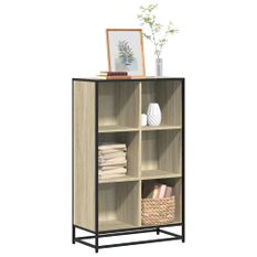 Bibliothèque chêne sonoma 65,5x33x107,5 cm bois d'ingénierie