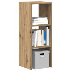Bibliothèque empilable chêne artisanal bois d'ingénierie
