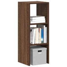 Bibliothèque empilable chêne marron 30x30x80 cm bois ingénierie