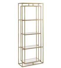 Bibliothèque en acier doré LOUKOR
