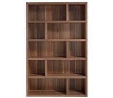 Bibliothèque en bois de noyer Kaula 126 cm - Modèle élégant