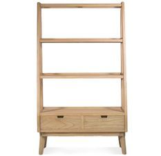 Bibliothèque en bois massif LANDY – Design naturel