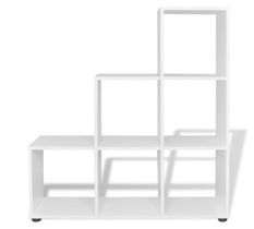 Bibliothèque étagère en forme d'escalier - 6 Compartiments