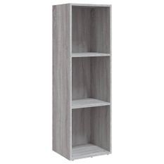 Bibliothèque/Meuble TV sonoma gris 36x30x114 cm bois ingénierie