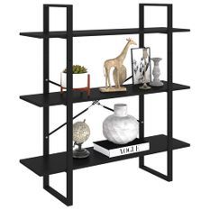 Bibliothèque Noir 100x30x105 cm