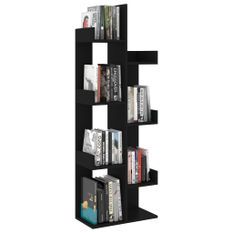Bibliothèque Noir 48x25,5x140 cm