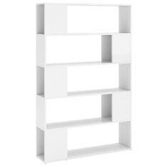 Bibliothèque séparateur de pièce blanc brillant bois ingénierie