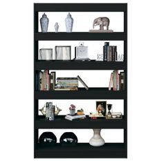 Bibliothèque/Séparateur de pièce Noir 100x30x166 cm