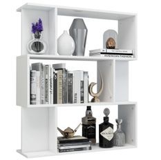 Bibliothèque séparateur en bois Mikola 80 cm - Simple et moderne