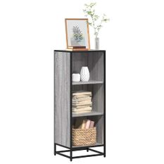Bibliothèque sonoma gris 40x35x107,5 cm bois d'ingénierie