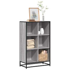 Bibliothèque sonoma gris 65,5x33x107,5 cm bois d'ingénierie