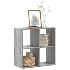 Bibliothèque sonoma gris 68,5x32x68,5 cm bois d'ingénierie