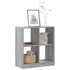 Bibliothèque sonoma gris 68,5x32x75 cm bois d'ingénierie