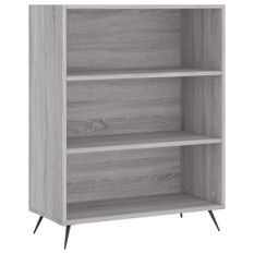 Bibliothèque sonoma gris 69,5x32,5x90 cm bois d'ingénierie