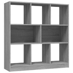 Bibliothèque Sonoma gris 97,5x29,5x100 cm Bois d'ingénierie