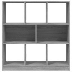 Bibliothèque Sonoma gris 97,5x29,5x100 cm Bois d'ingénierie