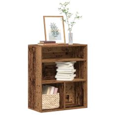 Bibliothèque vieux bois 60x30x71,5 cm bois d'ingénierie
