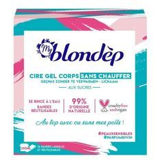 BLONDEPIL Cire Gel sans chauffer Corps - 99% Naturel + Vegan - Peaux Sensibles - Pot de 250 ml