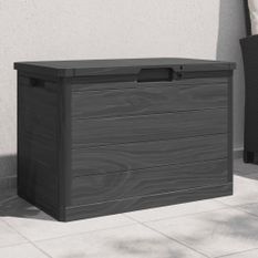 Boîte à coussins d'extérieur anthracite 77,5x44,5x53 cm PP